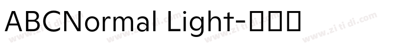 ABCNormal Light字体转换